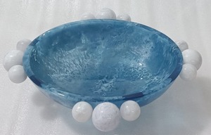Trendy Polished Eco-Friendly Durable High Quality Resin Large Salad Serving Fruit Bowl Handmade Party Wedding Bowls - Product Image 3