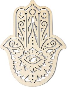 Hamsa-arte de pared de Metal para decoración del hogar, escultura de pared de metal con corte láser, Geometría Sagrada, para la Oficina y el hogar - Product Image 3