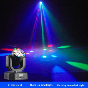 Mini LED contrôlée par DMX512 pour barre de lumière à tête mobile, douille E27 avec <span class=keywords><strong>iris</strong></span>, motif de scène rotatif, effet laser d'ambiance - Product Image 2