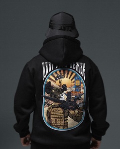 เสื้อฮู้ดสวมหัวโอเวอร์ไซส์สำหรับผู้ชายเสื้อสเวตเชิ้ตผ้าคอตตอนแบบ100% โอเวอร์ไซส์สำหรับผู้ชายสไตล์สตรีทแวร์ออกแบบโลโก้ได้ตามต้องการ - Product Image 1