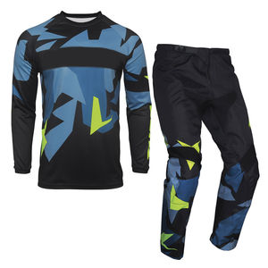 Ensemble de vêtements de sport imprimés ultra-flexibles pour motocross, en polyester sublimé, respirant, coupe-vent, pour un mouvement fluide et fiable - Product Image 1
