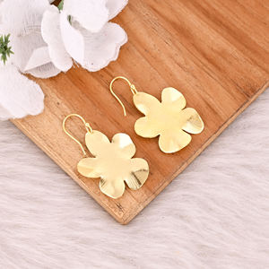 Nouveauté Boucles d'oreilles tendance pour filles en laiton plaqué or, bijoux simples, boucles d'oreilles pendantes, boucles d'oreilles de mariage, cadeau pour un anniversaire - Product Image 3