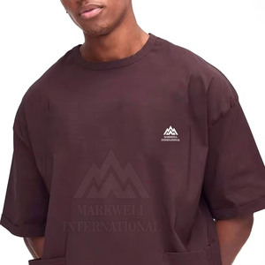 เสื้อยืดทรงบ็อกซี่ผู้ชายขายดีแบบกำหนดเอง แห้งเร็ว สำหรับผู้ใหญ่ ผลิตจากโรงงานขายส่ง เสื้อยืดทรงบ็อกซี่ผู้ชายทรงเข้ารูป - Product Image 5