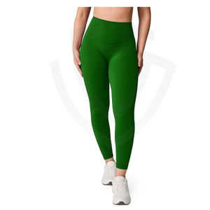 Vêtements de sport pour femmes de haute qualité, leggings de yoga sans couture personnalisés, motif à carreaux uni, respirant, pour le sport, la remise en forme et les entraînements - Product Image 1
