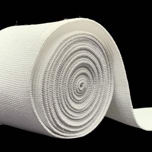 Tela de poliéster elástica de ganchillo personalizada de 3 pulgadas de ancho en blanco con opciones de color personalizadas para Procesamiento textil - Product Image 3