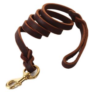 2026 Top Selling High Quality Wholesale Adjustable Heavy-Duty <b>Dog</b> Training <b>Leash</b> Cow Leather Solid Luxury Comfortable - Product Image 3