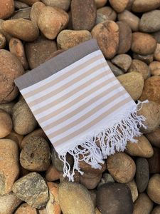 Alta calidad 100% algodón suave personalizado Hammam Fouta Toalla de playa turca patrón de rayas gran oferta de la India - Product Image 2