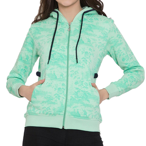 Sudadera con capucha de gimnasio de moda con cremallera de gran tamaño Sudadera con capucha en blanco/sudadera Suéter informal Colores sólidos Sudaderas con capucha transpirables de algodón para mujer - Product Image 1