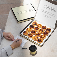 Vente en gros d'emballages personnalisés imprimés pour boîtes de Pastel de Nata, boîtes à tartelettes aux œufs, emballages pour boulangerie
