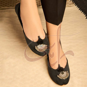 Calzado Khussa para Mujer, Personalizado, de Cuero Genuino, Forro de Terciopelo, Diseño Moderno Estampado, Antideslizante, Marca Privada - Product Image 4