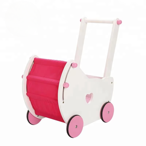 American Girl Furniture Pretend <strong>Doll</strong> Play Game White Pushchair Toy <strong>Wooden</strong> <strong>Doll</strong> <strong>Pram</strong> for Kids - Product Image 4
