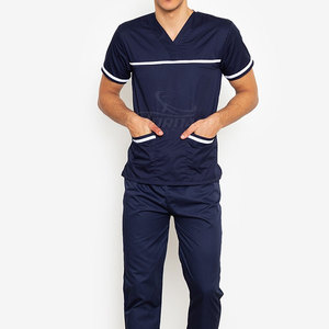 Combinaisons médicales de haute qualité 100% coton légères, logo personnalisé, ensemble de pantalons de survêtement, séchage rapide, respirant, tissu tricoté élégant - Product Image 3