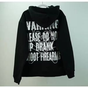 Nueva alta calidad peso pesado 450g eso es un montón de jarabe para la tos estampado suelto Casual Streetwear pulóver Sudadera con capucha para hombres - Product Image 3