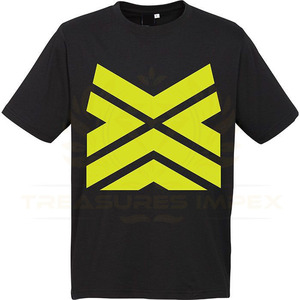 100% coton peigné haute visibilité grille impression T-Shirt facile à porter durable 180gsm gilet de sécurité réfléchissant avec Logo personnalisation Support - Product Image 2