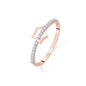 Anillo de Cóctel con Zafiro Rosa, Anillo de Promesa Geométrico Chapado en Rodio, Joyería Fina con Certificación IGI - Product Image 4