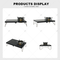 Table de camping compacte pour l'extérieur, table pliante portable pour pique-nique, barbecue, randonnée, pêche, plage, voyages et activités de loisirs