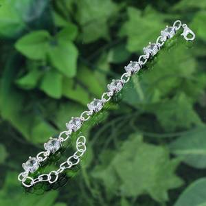 สร้อยข้อมือเทนนิสประดับพลอยโทแพซสีขาวหรูหรา เงินแท้ 925 สายปรับได้ สไตล์คริสเตียน โบฮีเมียน เหมาะสำหรับงานแต่งงาน งานปาร์ตี้ และโอกาสพิเศษ - Product Image 2