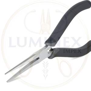 Needle Nose <b>Pliers</b> (Smooth Jaw) <b>Mini</b> Long Nose <b>Pliers</b> Comfort Grip Handles Stainless Steel Lightweight Jewelry <b>Pliers</b> Jewelry - Product Image 2
