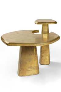 Table basse de luxe tendance pour la maison Hôtel et restaurant Table de meubles de café Couleur or et blanc Tables basses au design unique - Product Image 2