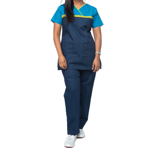 Medical Scrubs Hospital Uniform <b>Set</b> V-Neck Top and Pants for <b>Doctors</b> and Nurses Safety Protective Labour Suit - Product Image 6