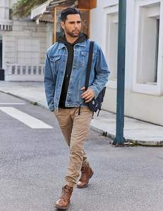 เสื้อฮู้ดผู้ชายแขนยาวลำลอง, เสื้อสเวตเชิ้ตมีฮู้ดแบบมีเชือกรูดแฟชั่นมีกระเป๋า - Product Image 2