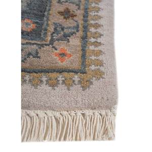 Cyanna <b>Boho</b> Floral Wool <b>Rugs</b> Hand Knotted 9x12 Ivory Rectangle for Home Living Room and Bedroom EPR-1512 - Product Image 4