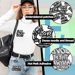 Design haut de gamme vos propres patchs et badges de broderie faible quantité minimale de commande patchs de broderie à la main légers à bas prix - Product Image 4