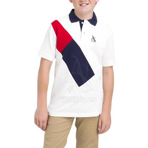 Confort au quotidien doux et élégant classique pour polo pour enfants garçons et filles T-shirt en coton décontracté pour un usage quotidien Technique lavée - Product Image 1