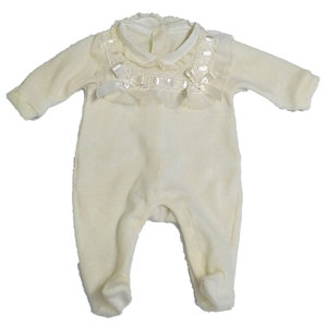 Robe de bébé tissée en ivoire - Product Image 1