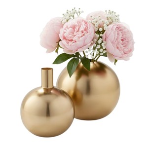 Juego de 2 Floreros Decorativos de Metal Geométrico Plateado de Estilo Moderno, Elegante Decoración para el Hogar, Centro de Mesa, Florero, Mejor Precio - Product Image 6