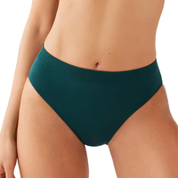 Braguitas de bikini de seda/algodón de tiro medio con botones para mujer, lencería suave y sexy, tejida, transpirable, tallas grandes, marca personalizada, patrón liso.