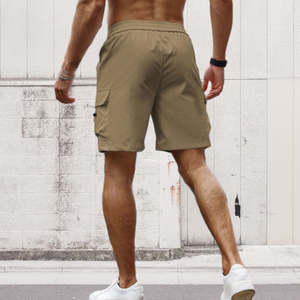 Shorts de jogging pour hommes, style streetwear, non tissés, écologiques, séchage rapide, respirants, confortables, avec poches, 100% polyester, toutes saisons - Product Image 3