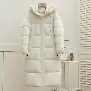 Veste longue d'hiver réversible pour femmes grande taille manteau à capuche toile respirante coton imperméable extérieur chaud Design intérieur - Product Image 6