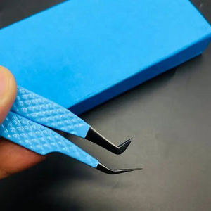 แหนบต่อขนตาแบบมืออาชีพ ปลายเรียบ ยาว 10 มม. ทำจากสแตนเลสชุบทอง ป้องกันแม่เหล็ก จับถนัดมือ - Product Image 4