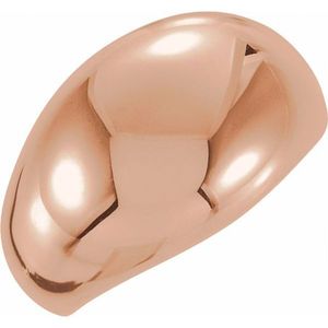 แหวนทรงโดมชุบทอง 14K รุ่น Stuller 50199:100004P สำหรับใส่ทุกวัน ลายเรขาคณิตทรงวงรี ชุบไมครอน เวอร์เมล โรเดียม ประดับเพชร - Product Image 1