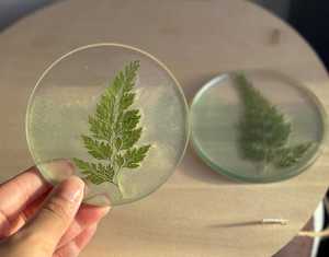 Dessous de verre en résine de qualité supérieure fabriqués à la main pour le bureau et la maison Dessous de verre en pierre de forme ronde au prix de gros de l'Inde - Product Image 3