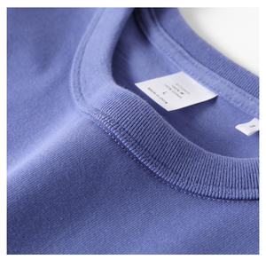 Camiseta básica en blanco para hombre, sudadera holgada de gran tamaño, jersey de cuello redondo, camiseta de manga larga con logotipo personalizado - Product Image 2