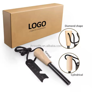 Équipement d'urgence de camping Ferrocerium Ferro Rods Flint Survival Striker Magnesium <span class=keywords><strong>Firestarter</strong></span> Friction Fire Starter Tool - Product Image 4