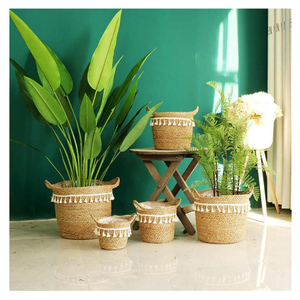 Cestas de almacenamiento de mimbre tejidas a mano respetuosas con el medio ambiente, uso como cesta de mimbre, maceta fabricada en Vietnam, servicio OEM ODM - Product Image 5