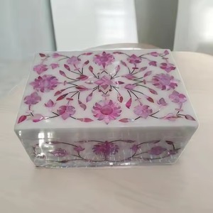 Joyeros de mármol hechos a mano de alta calidad, nácar para anillo y caja de pendientes, forma de decoración India - Product Image 1