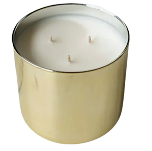 Pot à bougie rond fait à la main, nouveauté, meilleure vente, bougeoir unique avec plaqué or, pot à bougie personnalisé disponible - Product Image 5