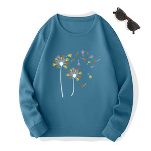 Sweatshirts pour femmes en coton nouvellement conçus vêtements décontractés de couleur unie pour la saison d'automne vêtements courts imprimés doublés avec logo avant - Product Image 6