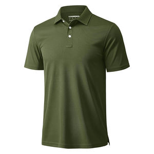 Polos personnalisés de haute qualité pour hommes T-shirt polo uni à logo brodé 100 coton - Product Image 1