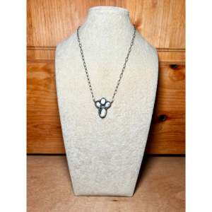 Talia Benally Fine Beaded <b>Necklace</b> White Buffalo & Sterling Silver - Product Image 3