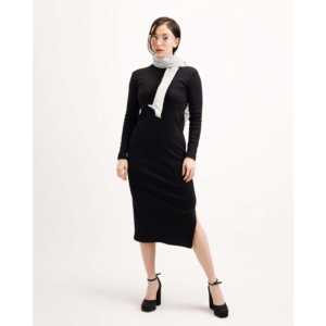 ชุดบอดี้สูทผ้าถักสีดำ คอเต่า สำหรับเด็กผู้หญิง สไตล์ลำลองถึงเซ็กซี่ ทรงเข้ารูป กระชับสัดส่วน  สำหรับฤดูหนาวและฤดูร้อน ลายพิมพ์ - Product Image 6