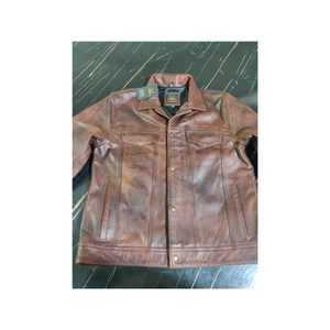 แจ็คเก็ตแฟชั่นสตรีทแวร์ผู้ชายสุดฮิต แจ็คเก็ตหนังแท้สไตล์ฮิปฮอปสั่งทำได้ แจ็คเก็ตหนังกันน้ำขายส่ง - Product Image 1