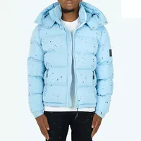 Blousons matelassés légers et confortables pour hommes, imperméables, respirants, à séchage rapide, à capuche, col montant, en microfibre, pour l'hiver
