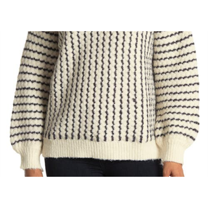 Maglione da donna francese casual nero a collo alto in lana merino, taglia XS, traspirante, caldo, lavorato a maglia, stampato, per inverno, autunno ed estate - Product Image 3