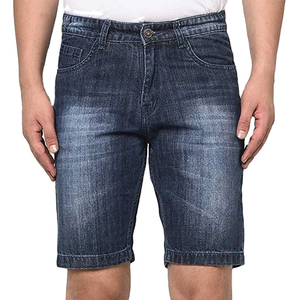 Hip Hop Baggy Denim Cargo Shorts para hombres Streetwear Summer 5 Inch Cotton Jeans Shorts con bordado - Product Image 3