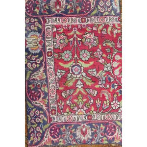 Tapis en laine fait main de style vintage, noué à la main, lavable, antidérapant, design texturé, pour grande chambre et décoration intérieure - Product Image 1